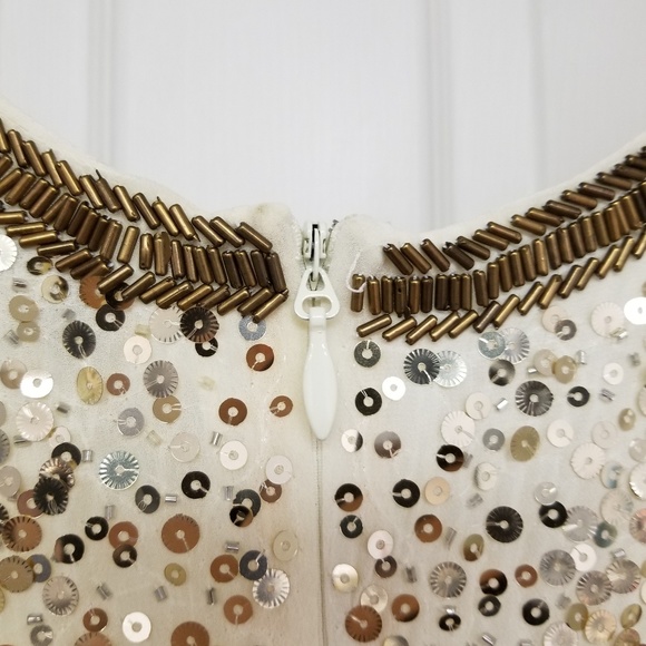 Bebe New Years Eve Ethereal Girl Sequined Mini Dress - Picture 4 of 4